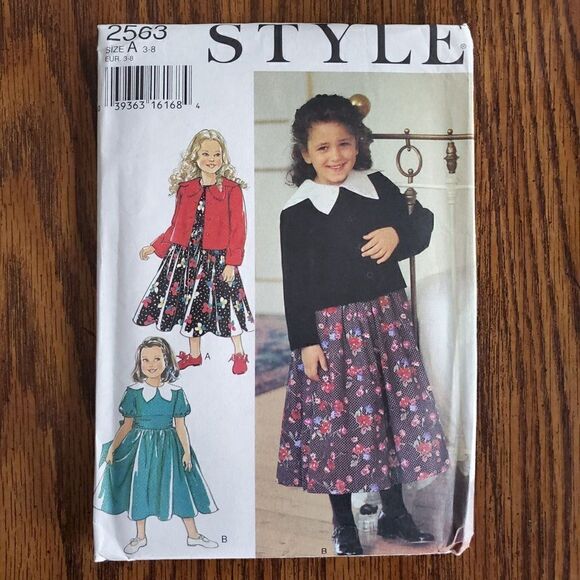 Vintage 90s Style Pattern 2563 Uncut Short Sleeve Fit Flare Dress Jacket A 3-8 - Picture 2 of 3